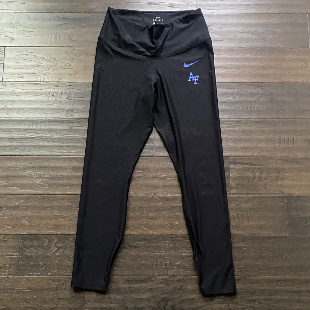 Air Force Nike Leggings Womens Sz Large Black Blue Logo Air Force Falcons